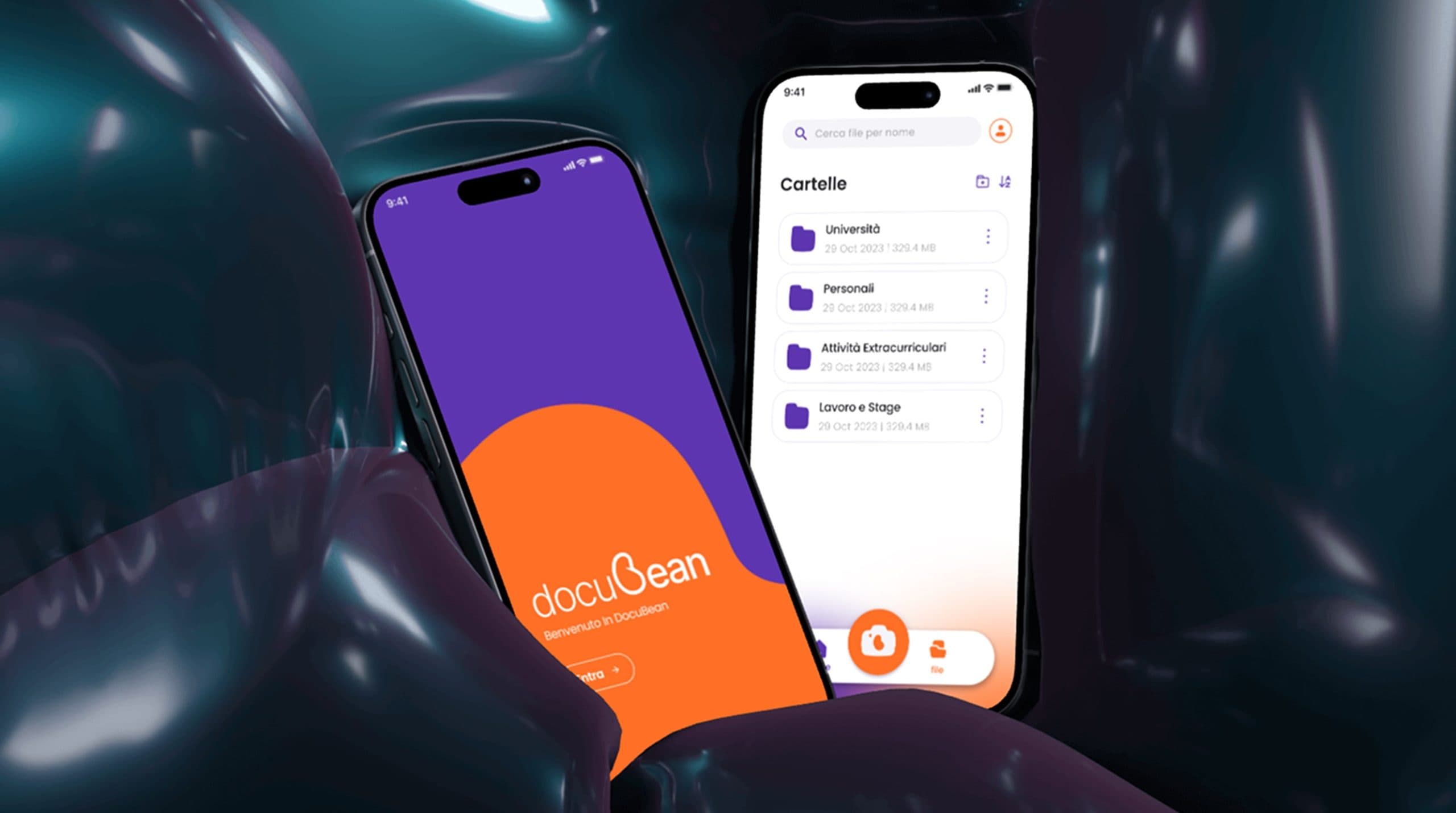 DocuBean — iPhone mockup