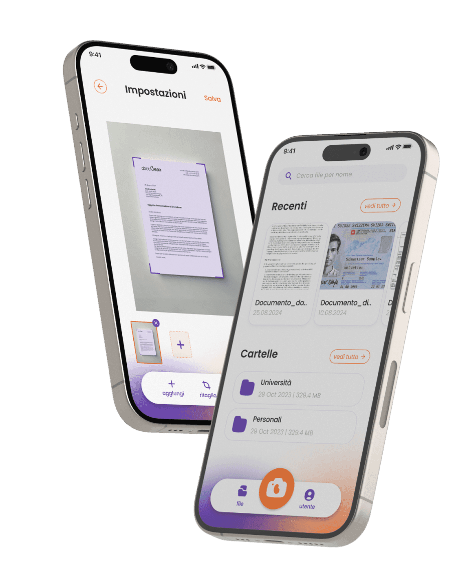 DocuBean — Interfaccia mobile e archivio documenti